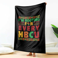 I’m Rooting for Every HBCU Throw Blanket Pan African Pride College Support Statement