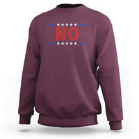 No Protest Patriotic Sweatshirt Red White Blue Freedom Political Satire