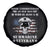 Navy Veteran Spare Tire Cover Submariner Skull American Flag