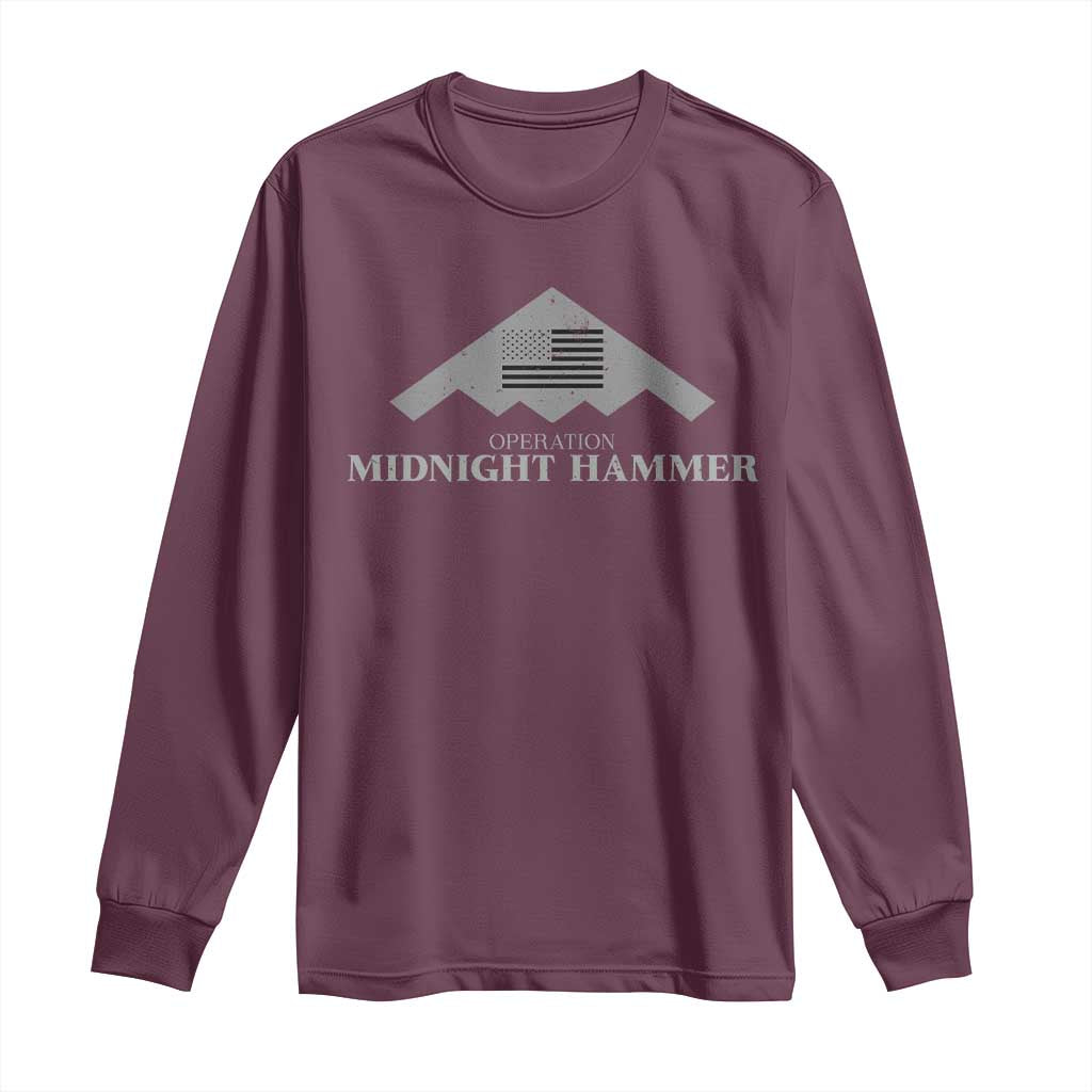 Operation Midnight Hammer Long Sleeve Shirt Stealth Patriot - Wonder Print Shop