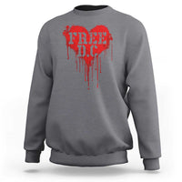 Free DC Graffiti Dripping Heart Graphic Sweatshirt Washington DC Pride Political Satire - Wonder Print Shop
