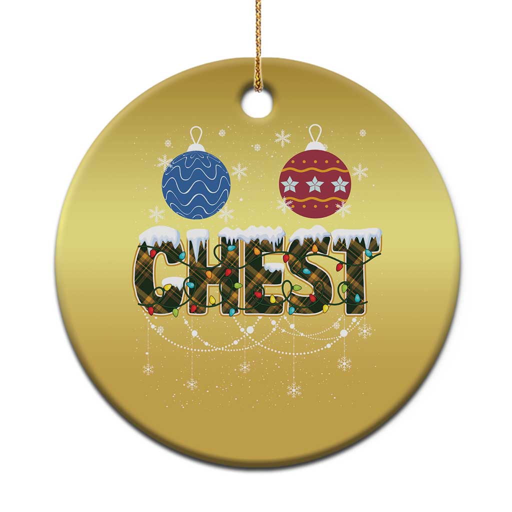 Christmas Couples Christmas Ornament Chestnuts Xmas Matching Family Funny Chest - Wonder Print Shop