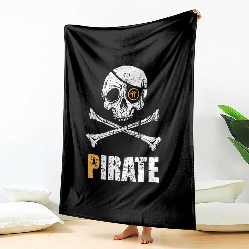 Funny Pirate Pi Cryptocurrency Throw Blanket Crypto Coins Blockchain Mining - Wonder Print Shop