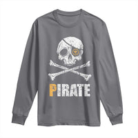 Funny Pirate Pi Cryptocurrency Long Sleeve Shirt Crypto Coins Blockchain Mining - Wonder Print Shop