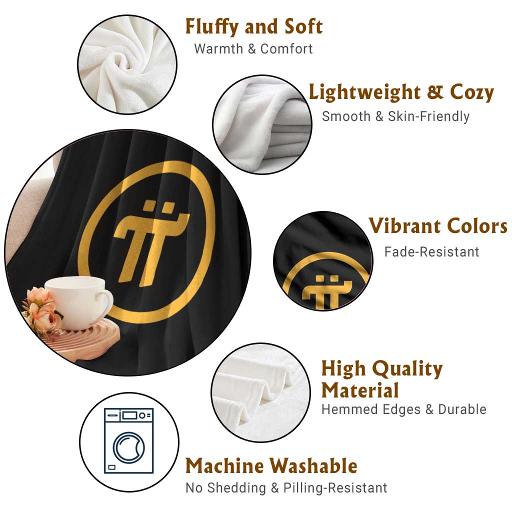 Pi Cryptocurrency Throw Blanket Crypto Coins Network - Wonder Print Shop