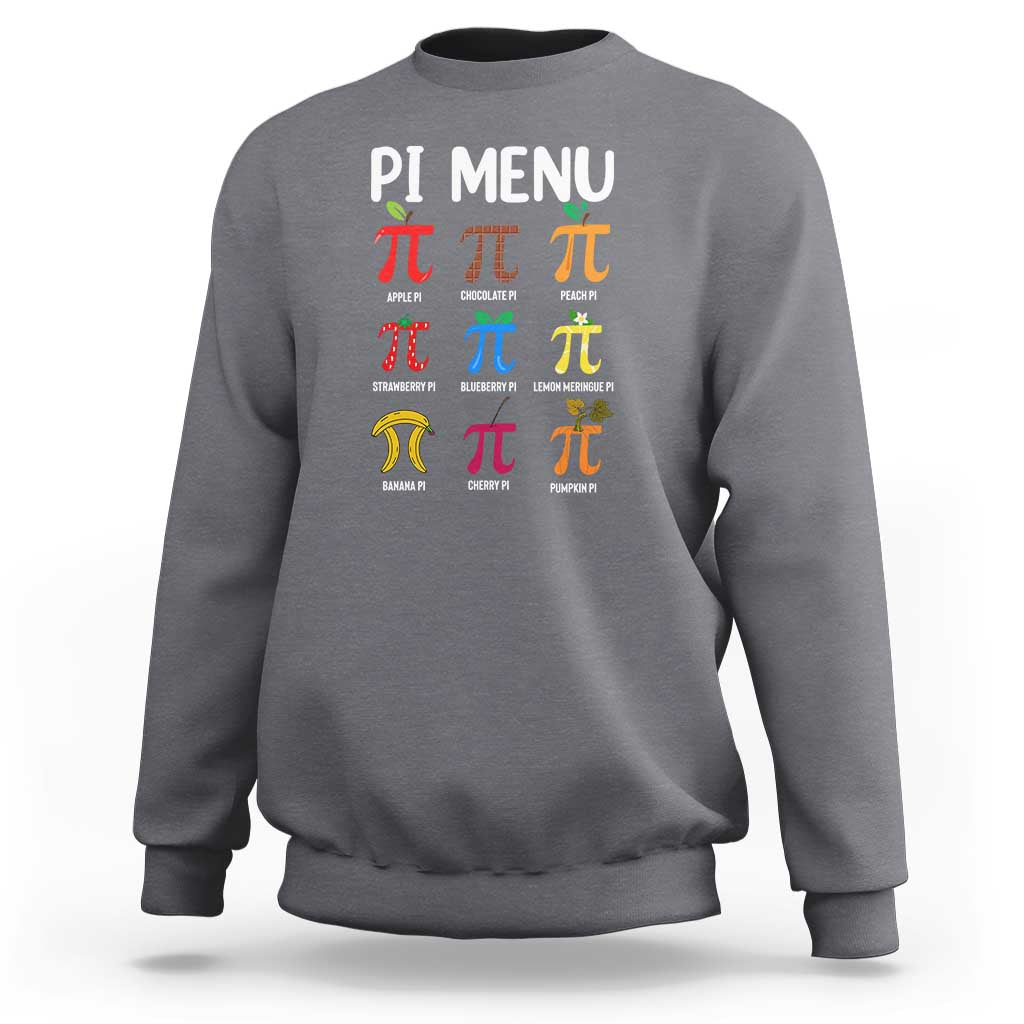 Funny Number Pi Sweatshirt Pi Menu 3.14 Pi Symbol - Math Teacher Happy Pi Day - Wonder Print Shop