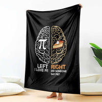 Funny Pi Day Throw Blanket Left Vs Right Brain Pie Shirt Math Geek Gift - Wonder Print Shop