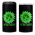 Traumatic Brain Injury Awareness 4 in 1 Can Cooler Tumbler TBI We Fight Together Green Sunflower