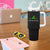 Traumatic Brain Injury Awareness Tumbler With Handle TBI Warrior Heartbeat Green Ribbon