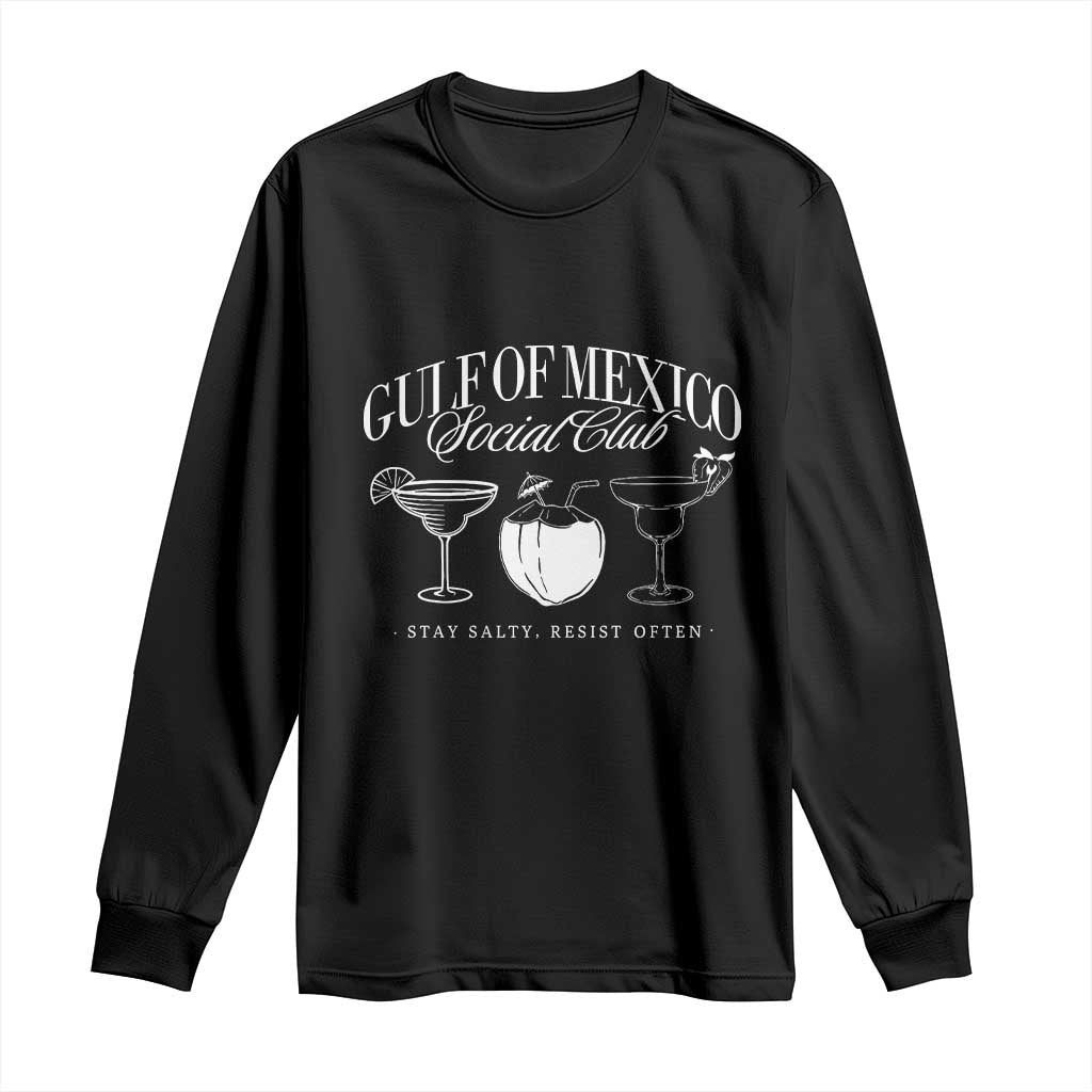 Retro Gulf of Mexico Social Club Long Sleeve Shirt Progressive Liberal