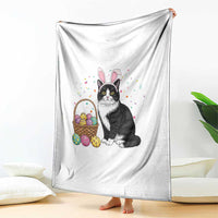 Easter Day Cat Bunny Ears Eggs Graphic Throw Blanket - Wonder Print Shop