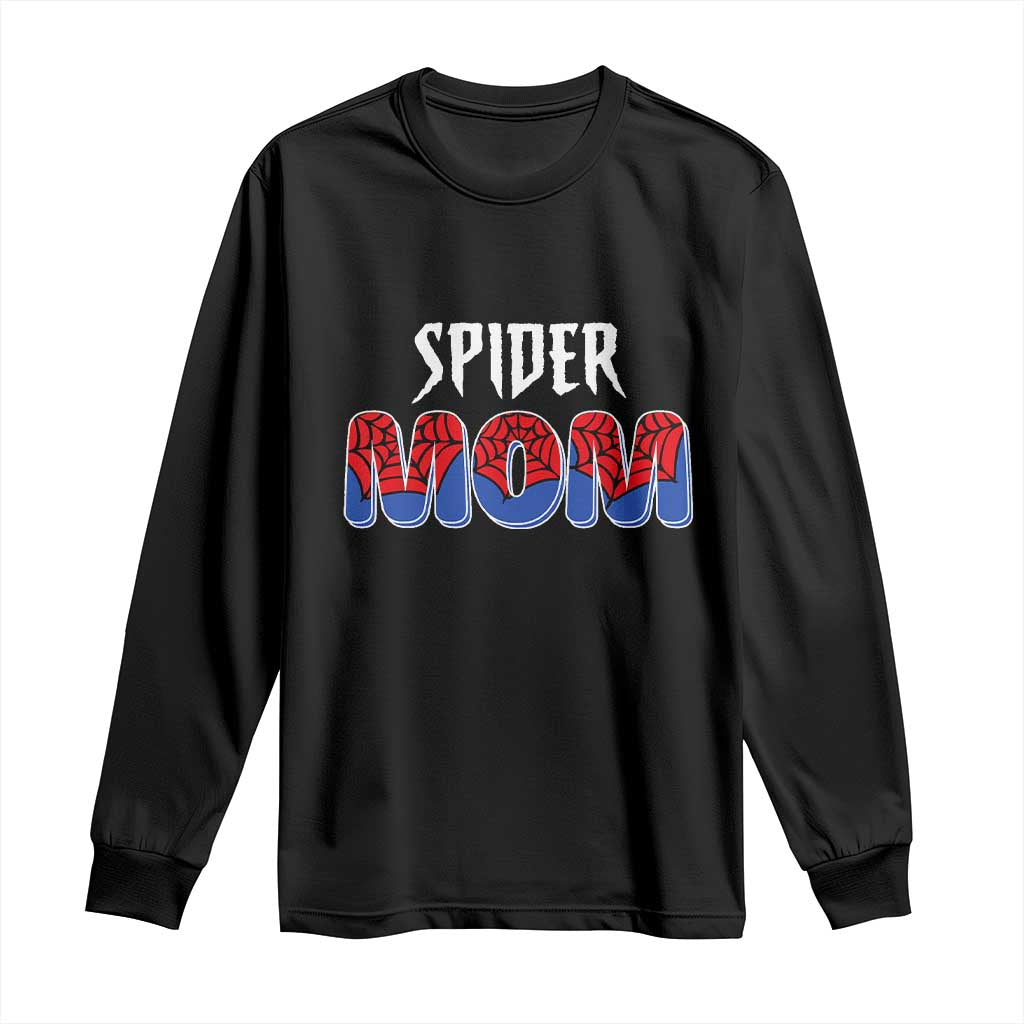 Funny Spider Mom Long Sleeve Shirt Son Birthday Party