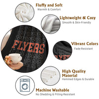 Retro Flyers Name Script Style Throw Blanket Vintage Distressed Graphic Sports Fan Pride