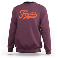 Vintage Flyers Name Script Style Sweatshirt Retro Distressed Tailgate Spirit Sports Fan
