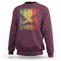 Vintage Retro Hawaii Strong Sweatshirt Tropical Volcano Hawaiian Islands Pride Support