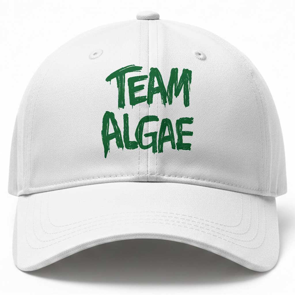 Team Algae Slime Dripping Style Graphic Baseball Cap Viral Lincoln Memorial Reflecting Pool Swamp Meme
