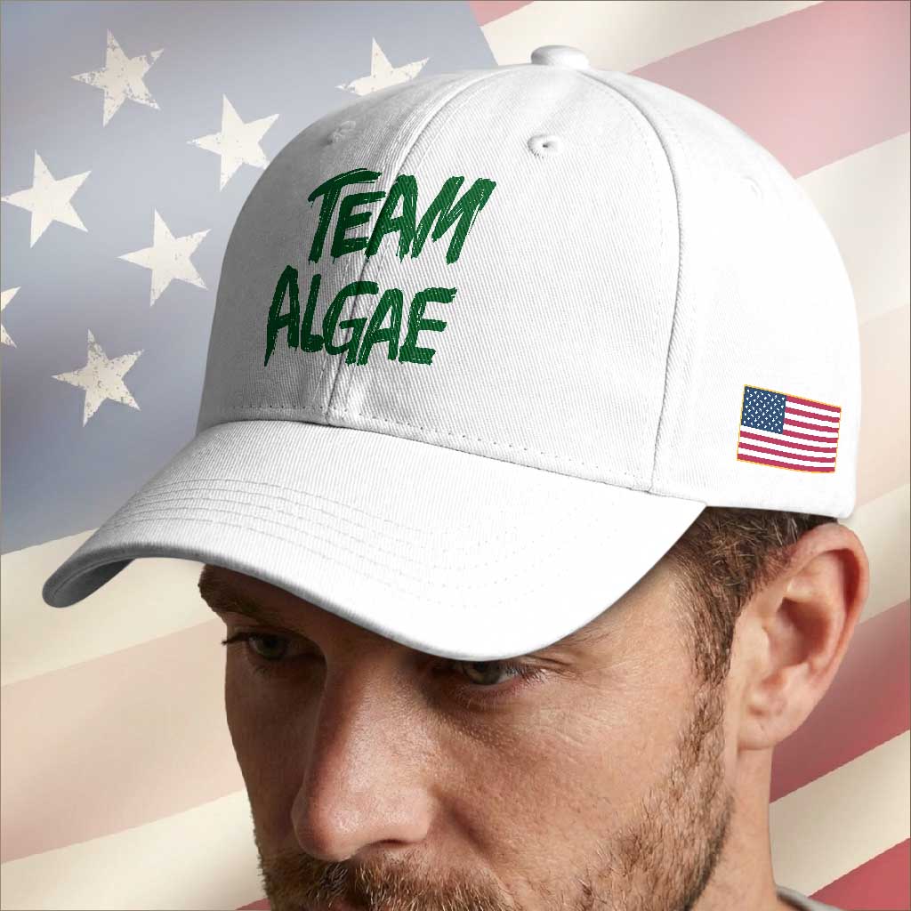 Team Algae Slime Dripping Style Graphic Baseball Cap Viral Lincoln Memorial Reflecting Pool Swamp Meme
