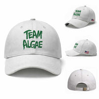 Team Algae Slime Dripping Style Graphic Baseball Cap Viral Lincoln Memorial Reflecting Pool Swamp Meme