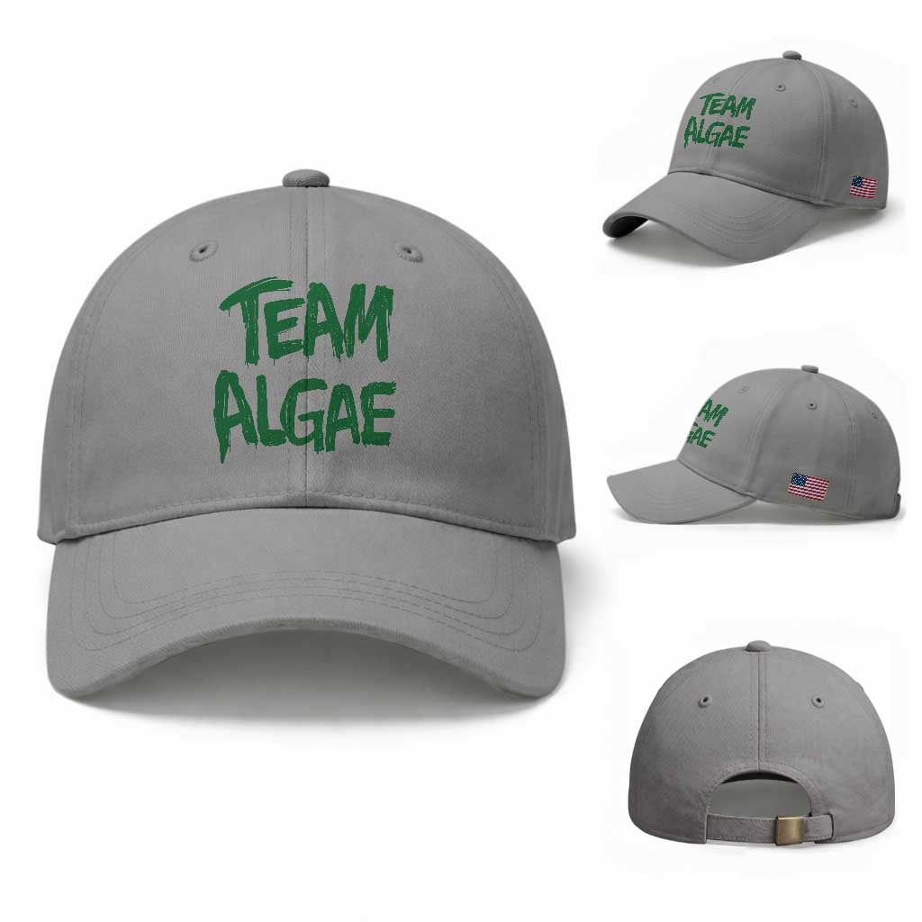 Team Algae Slime Dripping Style Graphic Baseball Cap Viral Lincoln Memorial Reflecting Pool Swamp Meme