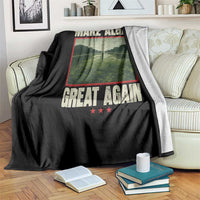 Make Algae Great Again Funny DC Slamp Slime Parody Throw Blanket Washington Monument Reflecting Pool Vintage Photo