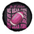 Breast Cancer Football Spare Tire Cover In October We Wear Pink Rugby Retro Groovy