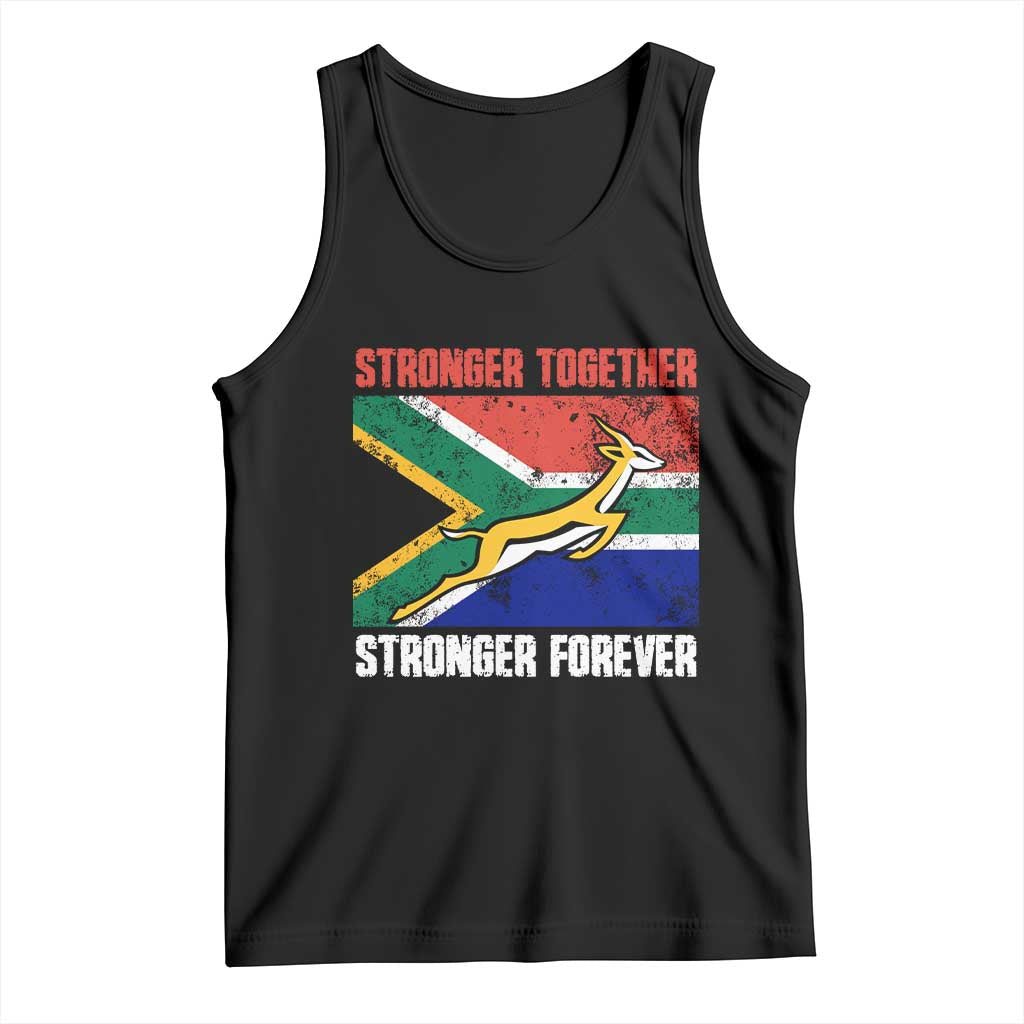 South Africa Rugby Springboks Tank Top Stronger Together Stronger Forever Go Bokke