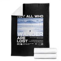 Not All Those Who Wander Are Lost Nihilist Penguin Throw Blanket Existential Deep Emotional Meme Deep Thinkers