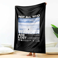 Not All Those Who Wander Are Lost Nihilist Penguin Throw Blanket Existential Deep Emotional Meme Deep Thinkers