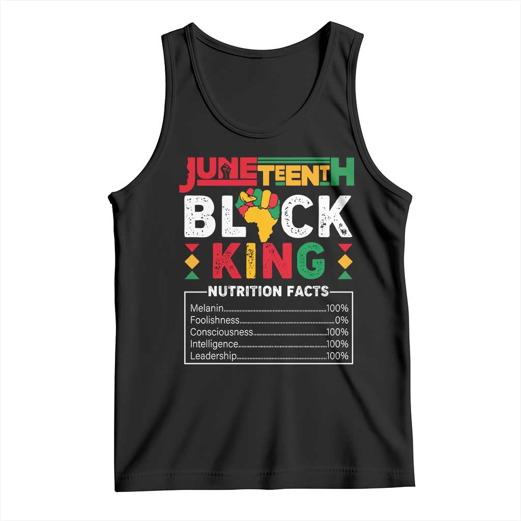 Funny Black King Nutrition Facts Tank Top African American