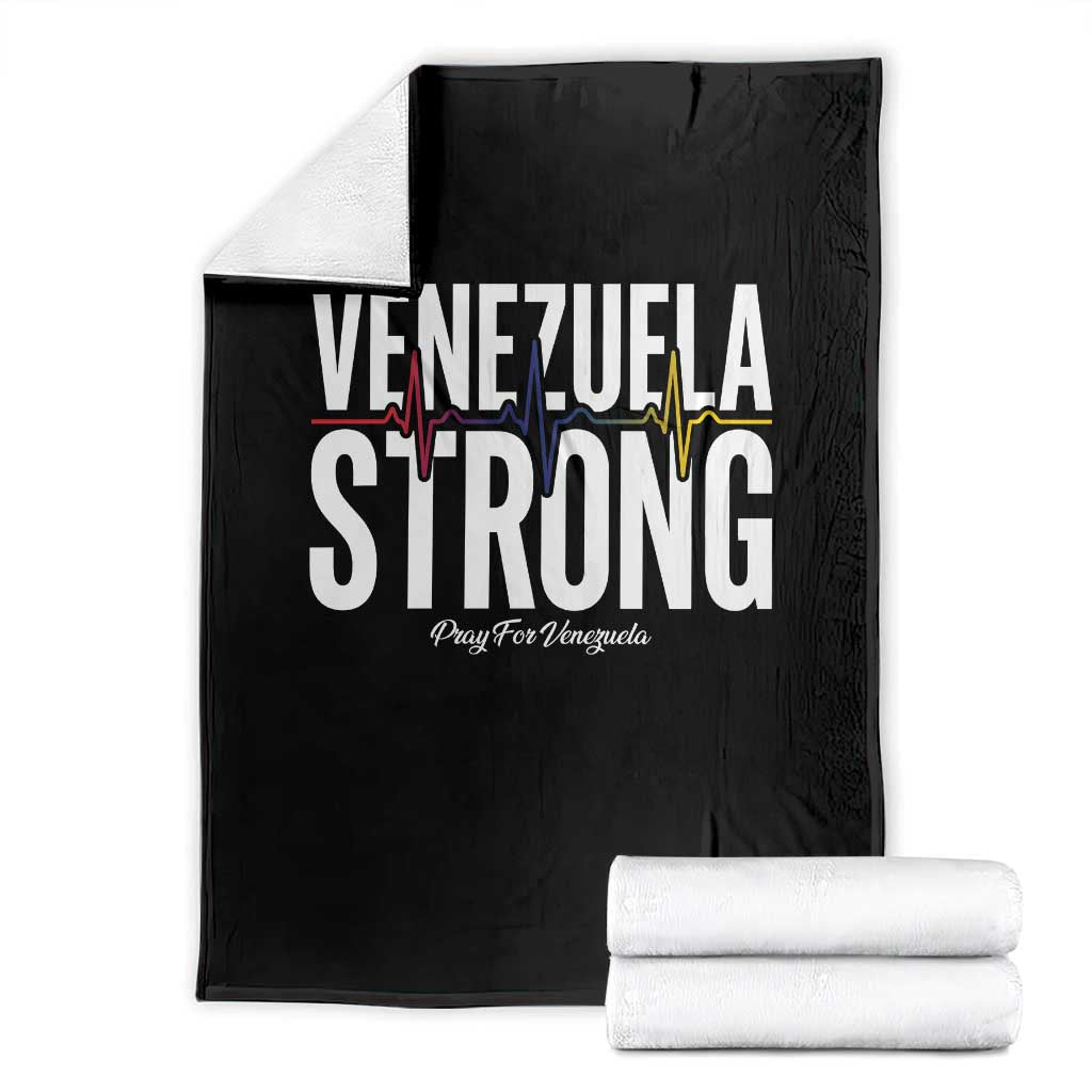 Venezuela Strong Venezuelan Heartbeat Throw Blanket Solidarity Resilience Hope and Prayer