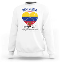 Venezuela Strong Healing Support Sweatshirt Hope Grows Through Cracks Venezuelan Flag Heart