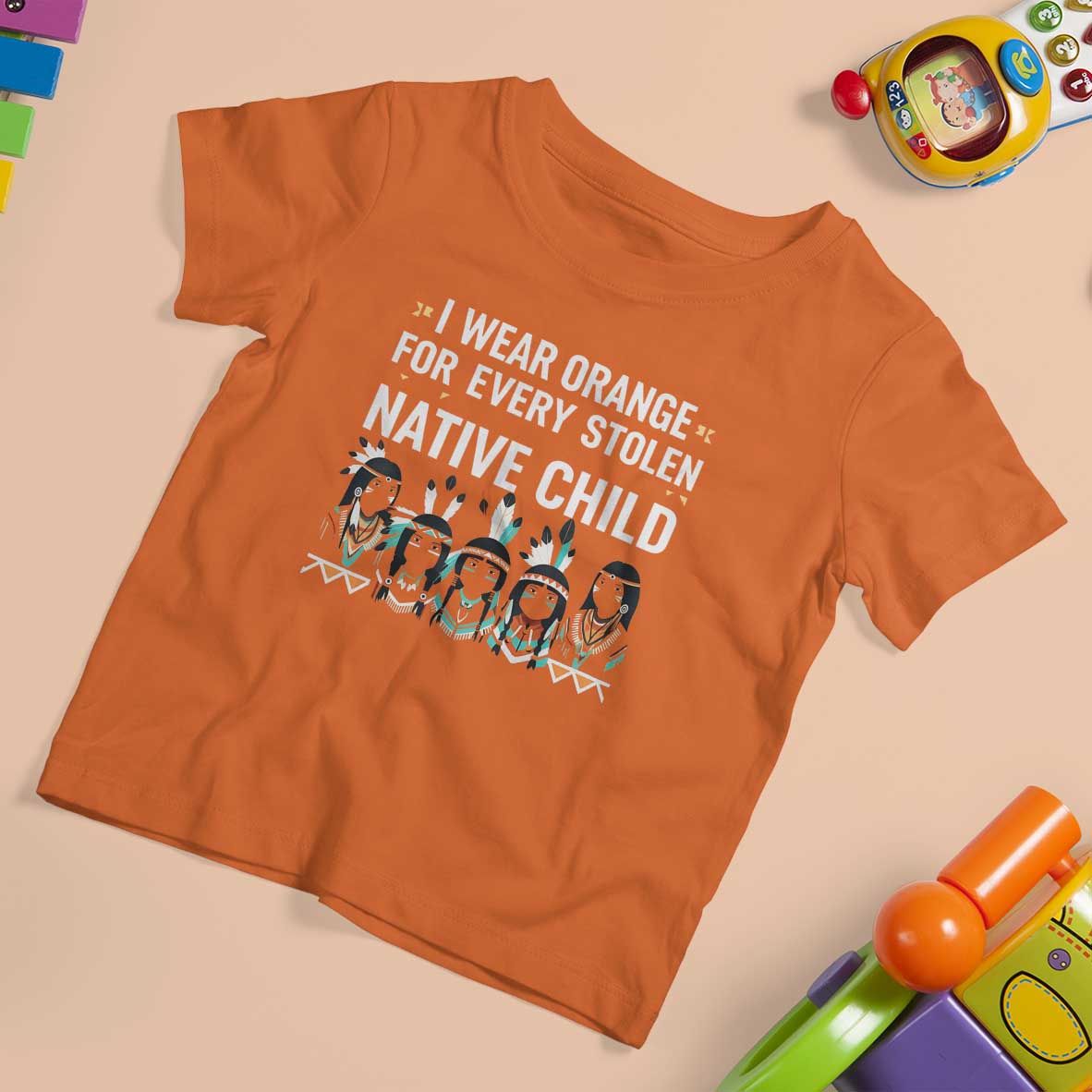 Orange Shirt Day T Shirt For Kid I Wear Orange For Every Stolen Native Child Indigenous American Indian - Wonder Print Shop