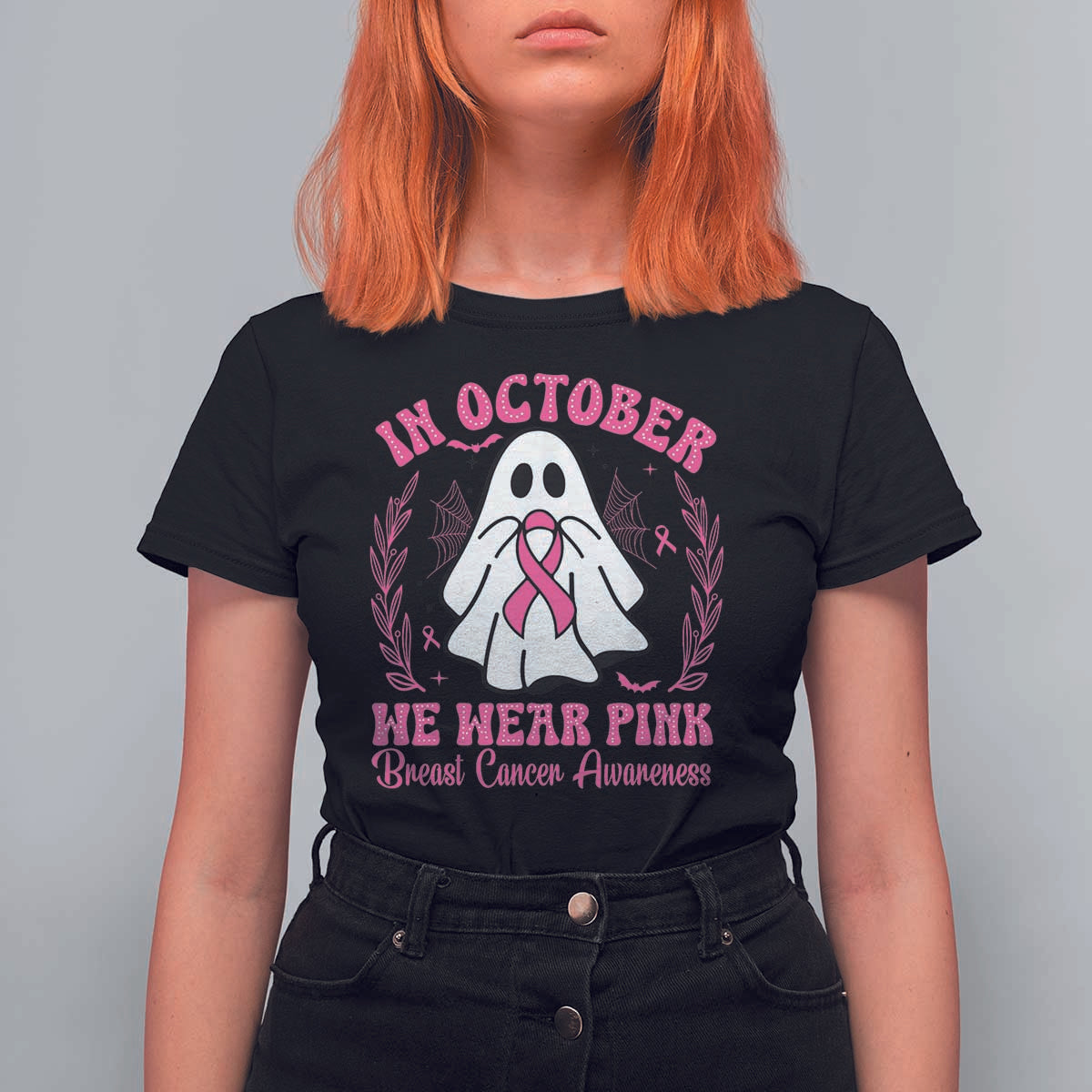 Breast Cancer Awareness T Shirt For Women In October We Wear Pink - Wonder Print Shop