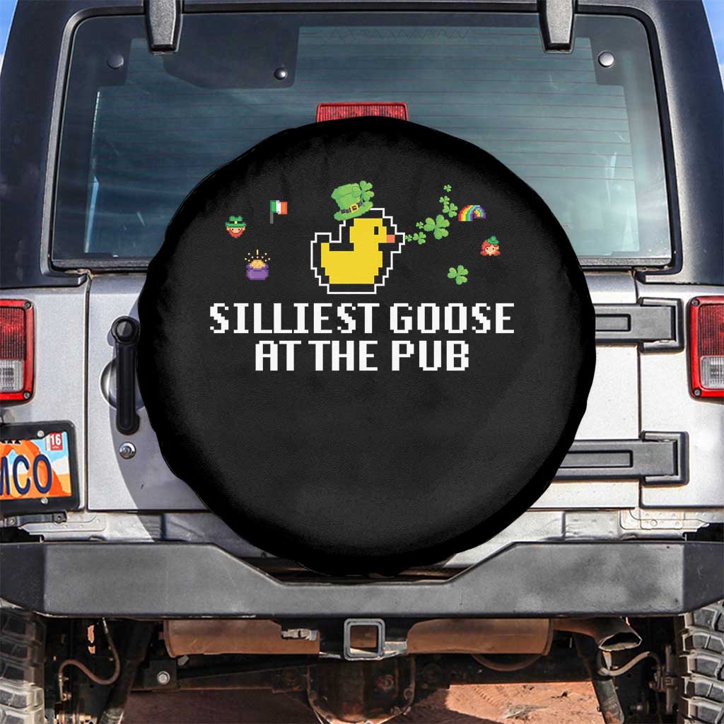 Funny St Patricks Day Spare Tire Cover Silliest Goose At The Pub Funny St. Patrick’s Day