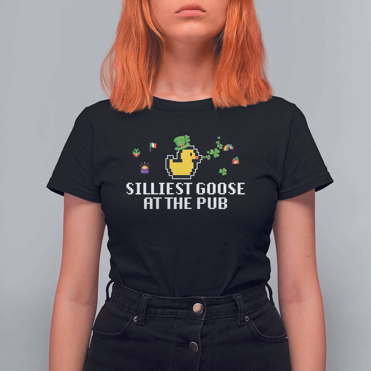 Funny St Patricks Day T Shirt For Women Silliest Goose At The Pub Funny St. Patricks Day - Wonder Print Shop