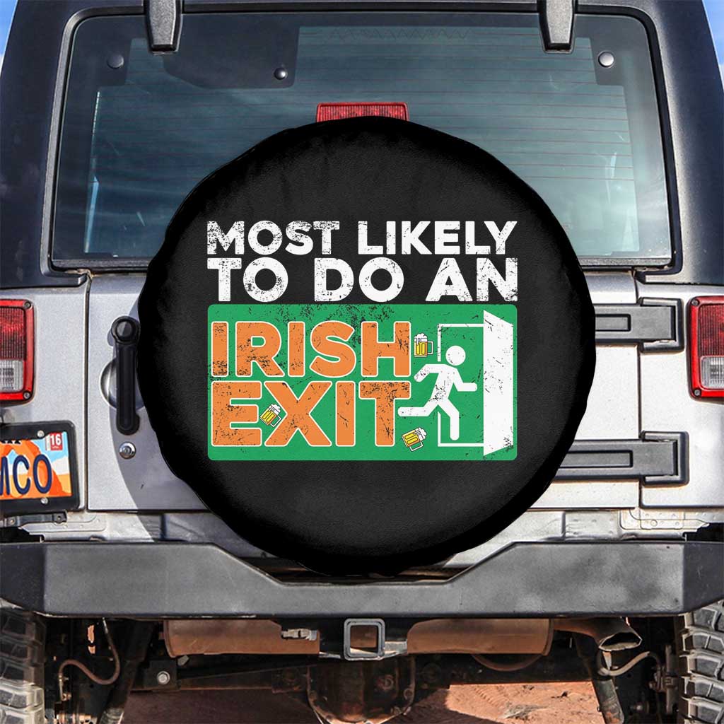 Funny St Patricks Day Spare Tire Cover Most Likely To Do An Irish Exit