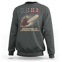 Chainsaw For Bureaucracy Sweatshirt Funny DOGE USA Flag