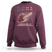 Chainsaw For Bureaucracy Sweatshirt Funny DOGE USA Flag