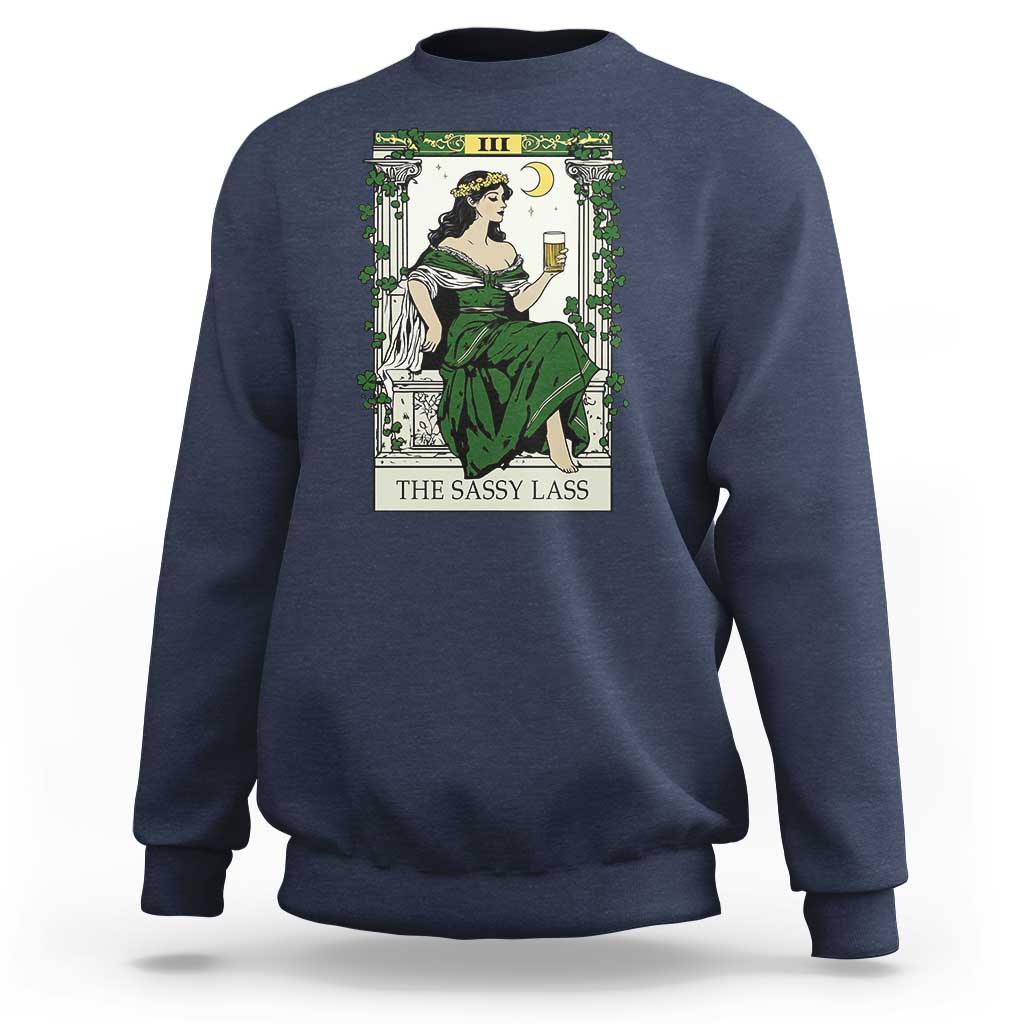 The Sassy Lass Tarot Card Sweatshirt Funny St Patrick's Day