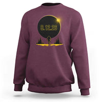 Bigfoot August 12 2026 Total Solar Eclipse Sweatshirt Totality Sasquatch Cryptid Stargazer Memorabilia