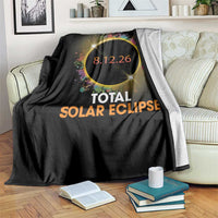 Colorful Paint Splatter 2026 Total Solar Eclipse Totality Astronomy Throw Blanket