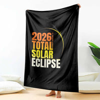 2026 Total Solar Eclipse August 12 Throw Blanket Totality Modern Space Graphic