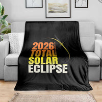 2026 Total Solar Eclipse August 12 Throw Blanket Totality Modern Space Graphic