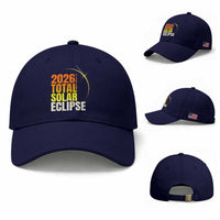 2026 Total Solar Eclipse August 12 Baseball Cap Totality Modern Space Graphic