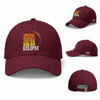 2026 Total Solar Eclipse August 12 Baseball Cap Totality Modern Space Graphic