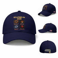 Eclipses in 2026 Celestial Calendar Infographic Baseball Cap Space Nerd Astronomy Gift Astrology Lover