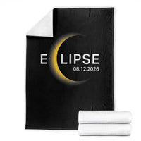 Minimalist 2026 Total Solar Eclipse Throw Blanket August 12 Totality Astronomy Souvenir