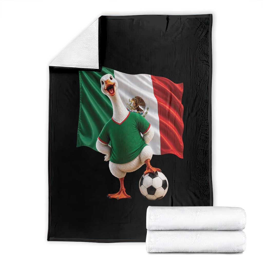 Funny Screaming Merlin the Duck Throw Blanket Mexico Soccer Flag Football Fans