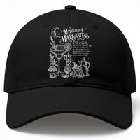 Midnight Margaritas Witchy Spellbook Botanical Baseball Cap Spooky Halloween Cocktail Graphic