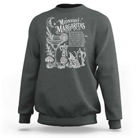 Midnight Margaritas Witchy Spellbook Botanical Sweatshirt Spooky Halloween Cocktail Graphic